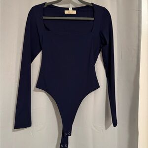 NWOT navy blue long sleeve bodysuit